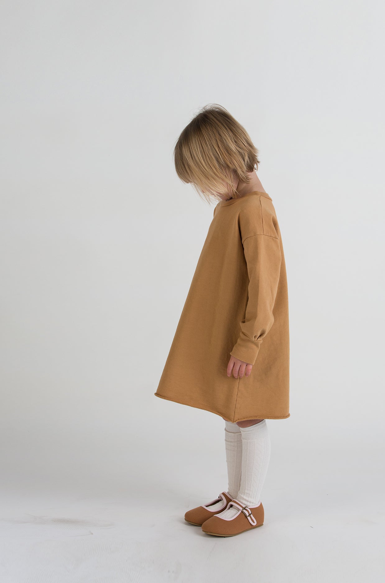 HEMP PUFF SLEEVE DRESS IN FRENCH TERRY - sugarloaf