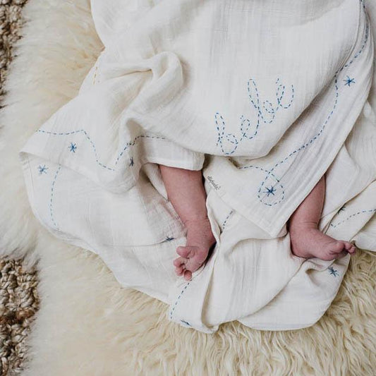 EllieFunDay Swaddle in Bebe Blue