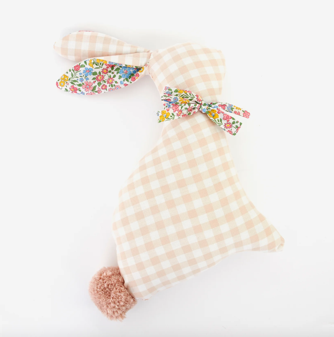 Gingham Bunny Cushion