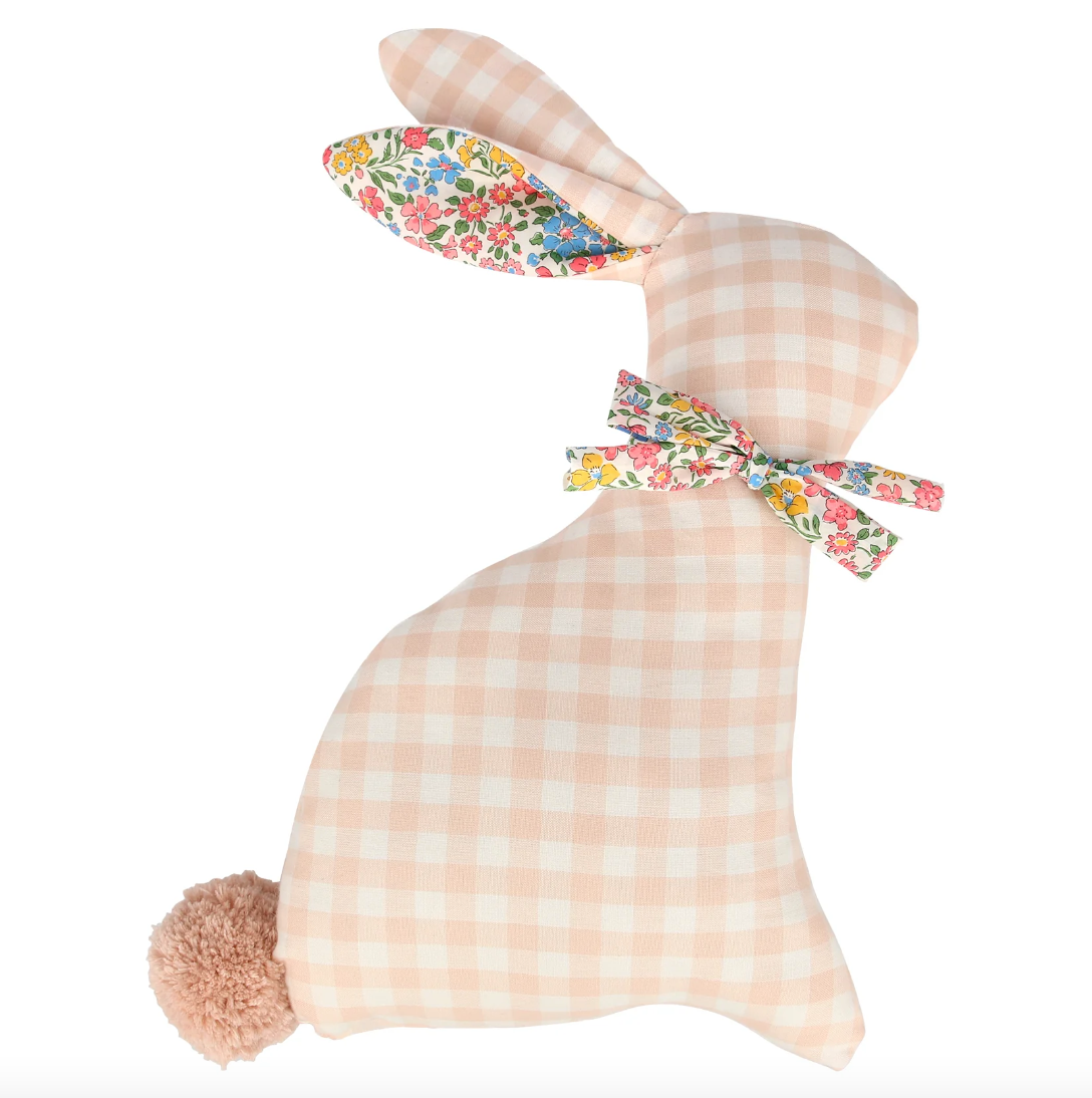 Gingham Bunny Cushion