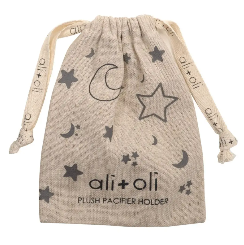 Ali+Oli Plush Star Pacifier Holder Sky