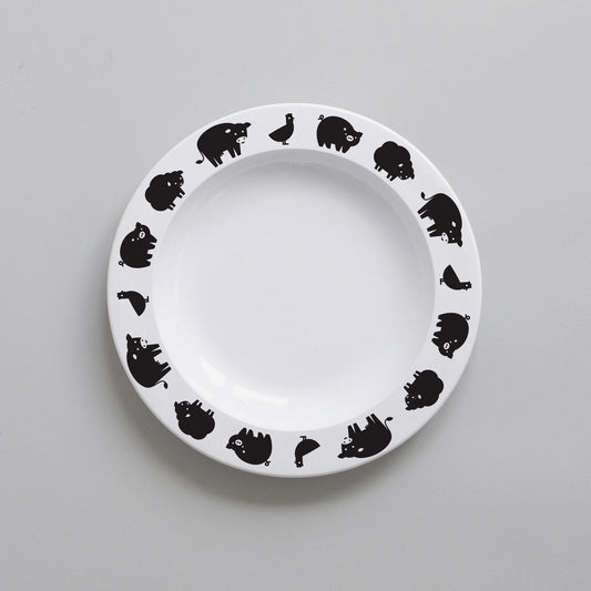 BLACK FARM ANIMAL PLATE - sugarloaf